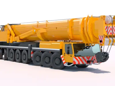 Mobile Crane Liebherr LTM 1500 3D model