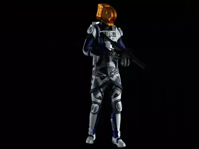 Robot Soldier - Assault Soldier Low-poly 3D model
