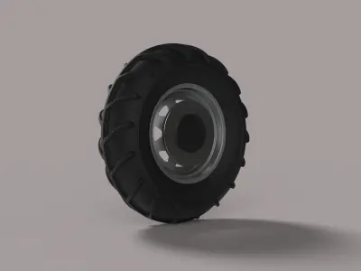 Front wheel from Mud dragster 3D model