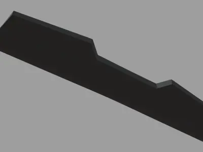 Car Spoiler 020 Low-poly 3D model