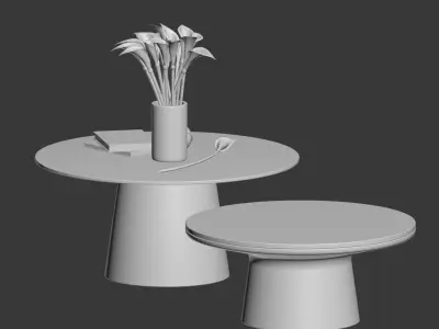 Coffee and Side Tables West Elm Part 01  3D model