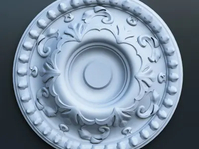 Moulding Set ceiling medallion 3D model