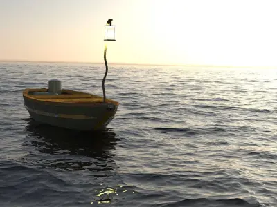 Rusty Row Boat Free 3D model