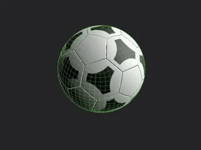 Soccer Ball  M06b Low-poly 3D model