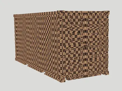 Container Game-Ready with PBR textures Low-poly 3D model