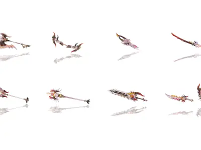 Corrupted Holy Weapons 3D Model Pack