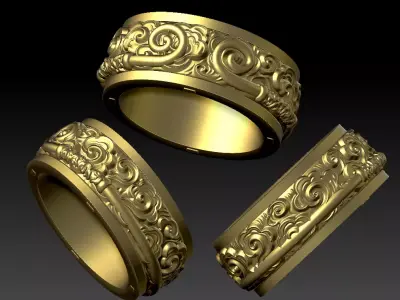 Modular Floral Ring 3D print model