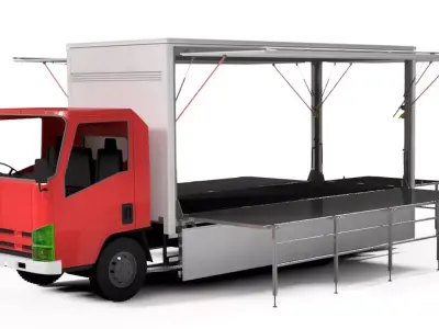 Truck Live Concert Lorry box 3D model