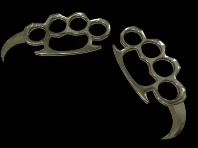 Karambit Brass Knuckles Low-poly 3D model