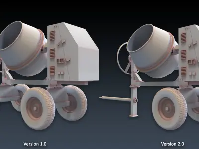 CEMENT MIXER MACHINE 3D MODEL 3D model