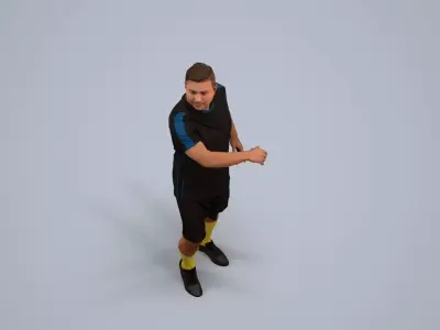 00565Omar005 - Adult Middle Eastern man exercising in athletic 3D model