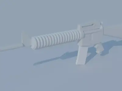 Stylised Assault rifle Free low-poly 3D model