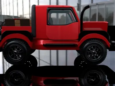 3d mahindhar jeep Low-poly 3D model