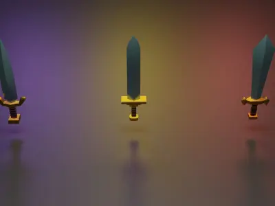 Swords legend of zelda sword Low-poly 3D model