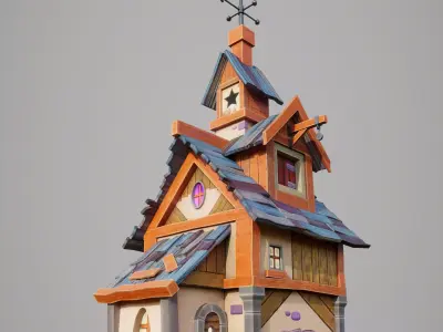 Christmas House Low-poly 3D model buy