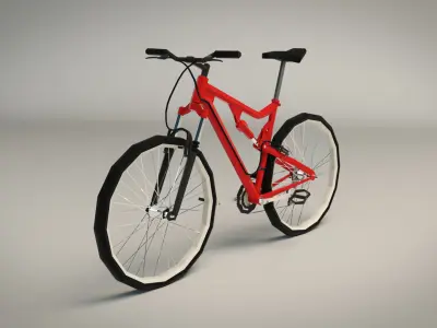 Low Poly Mountain Bike Low-poly 3D model