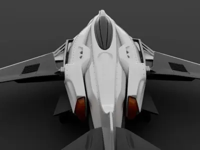 Galaxy HS-90 Spaceship Low-poly 3D model