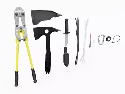 Tools Equipment Gear Low-poly 3D model