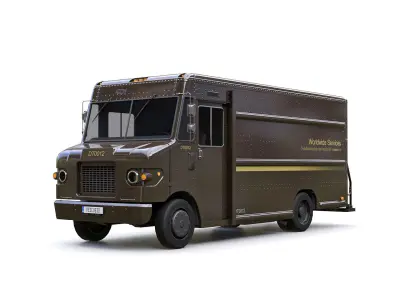 Delivery Truck Low-poly 3D model