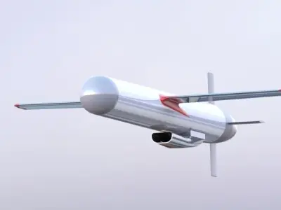 Cruise Missile Model - 3D Printable STL OBJ GLB BLEND 3D print model