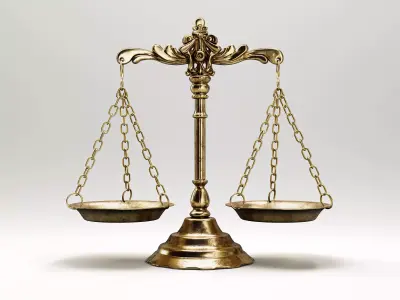 Ornate Justice Scale 3D model