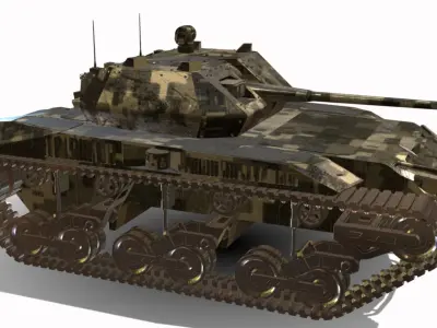 veiculo de combate automatizado  Low-poly 3D model
