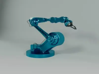 Industrial robot  Low-poly 3D model