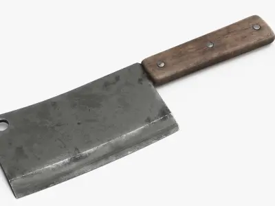 Meat Cleaver Low-poly 3D model