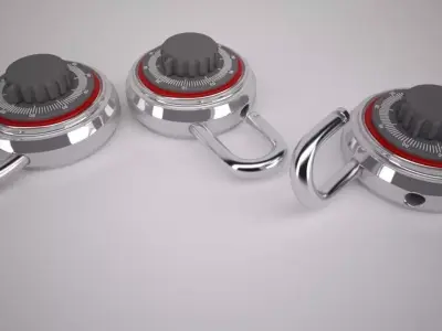 Combination Padlock 3D model buy