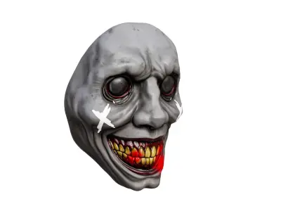 Horror mask Low-poly 3D model