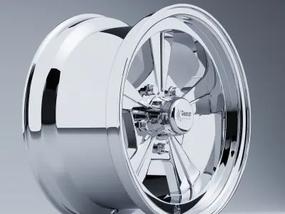 Rocket Racing Wheels Strike Low-poly 3D model