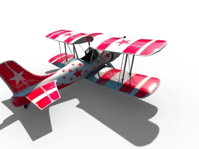 Biplane Y-893 3D model