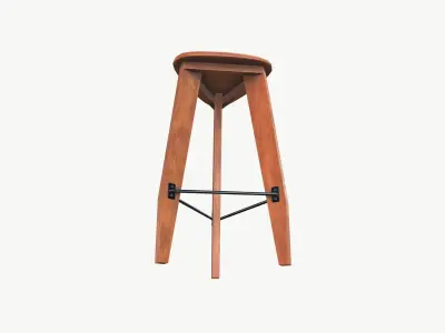 Stool Low-poly 3D model buy