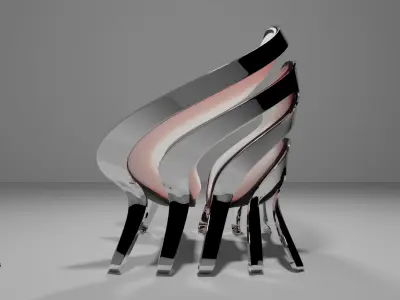 Organic Sci-Fi Chair Free 3D model