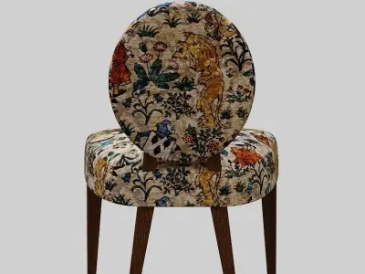 Dining Chair Low-poly 3D model