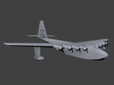 Hughes H-4 Hercules Spruce Goose Low-poly 3D model