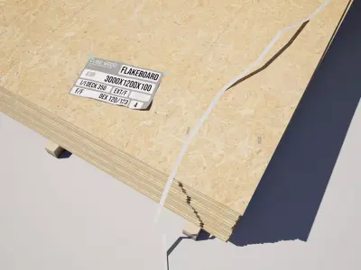 Wooden Flakeboard Stack  3D model