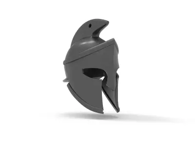 Spartan helmet keychain 3D print model