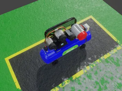 Air Compressor Low-poly 3D model buy