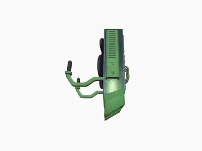 Jetpack F09 Green Metal - SciFi Character Design Low-poly 3D model