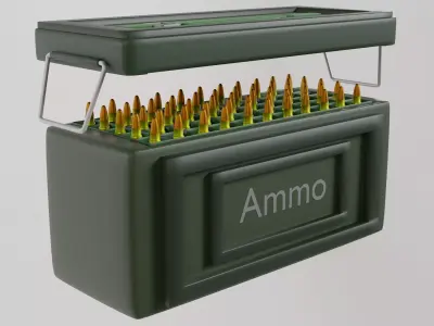 Military ammo box 3D model