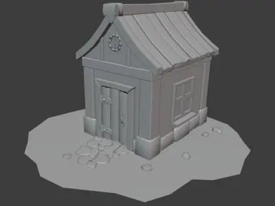 Casual House fantasy Low-poly 3D model