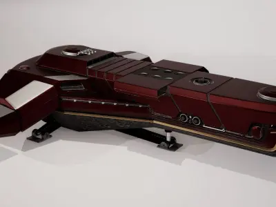 Spaceship Low-poly 3D model Low-poly