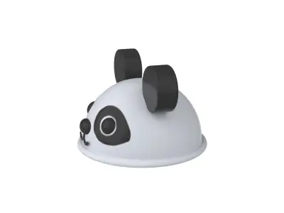 Panda Hat Cute Low-poly 3D model
