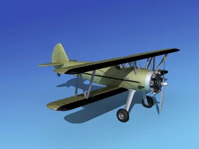 Stearman PT-17 Kaydet V09 3D model