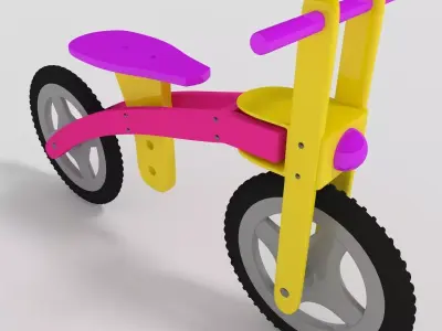 Kids Bicycle Free low-poly 3D model