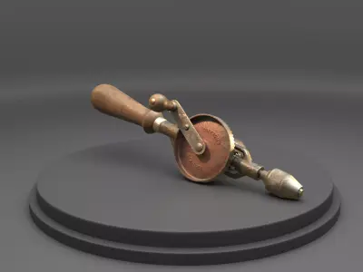 Stanley England Hand Drill 3D model