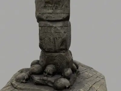 skull pillar  1 3D model