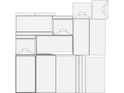 low poly box  3dmodel Low-poly 3D model