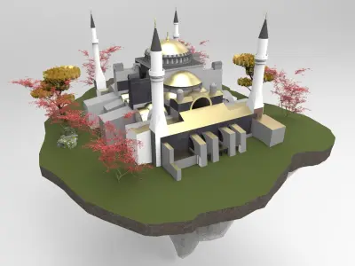 Flying Hagiashopia 3D model